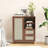 Rattan Buffet Cabinet With Adjustable Shelf, Sideboard With Drawers For Living Room, Kitchen, Entryway-983279928