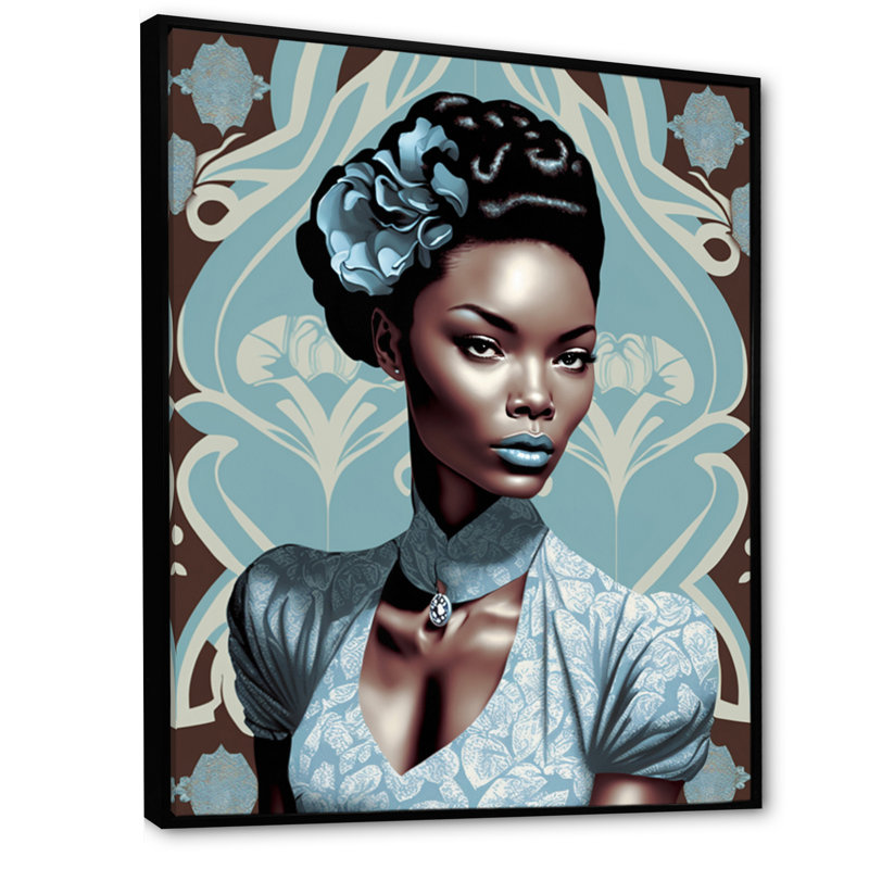 «Cleasby Retro Haute Couture African American Lady II», reproduction sur toile, H 40 po x l 30 po x P 1,5 po
