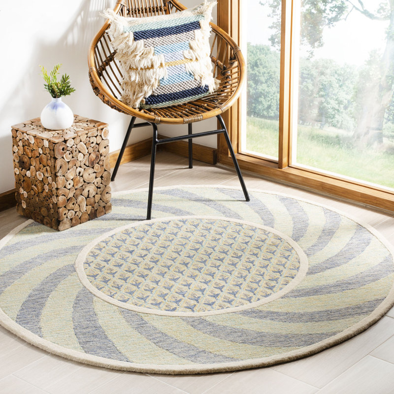 Tapis en laine / coton touffeté à la main Harbuck, Rond 6 pi