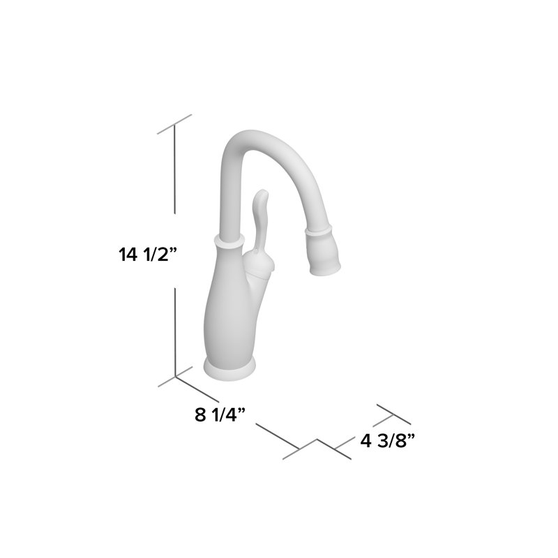 Leland Pull Down Sprayer Bar Faucet, Single Handle Prep Sink Faucet, Venetian Bronze