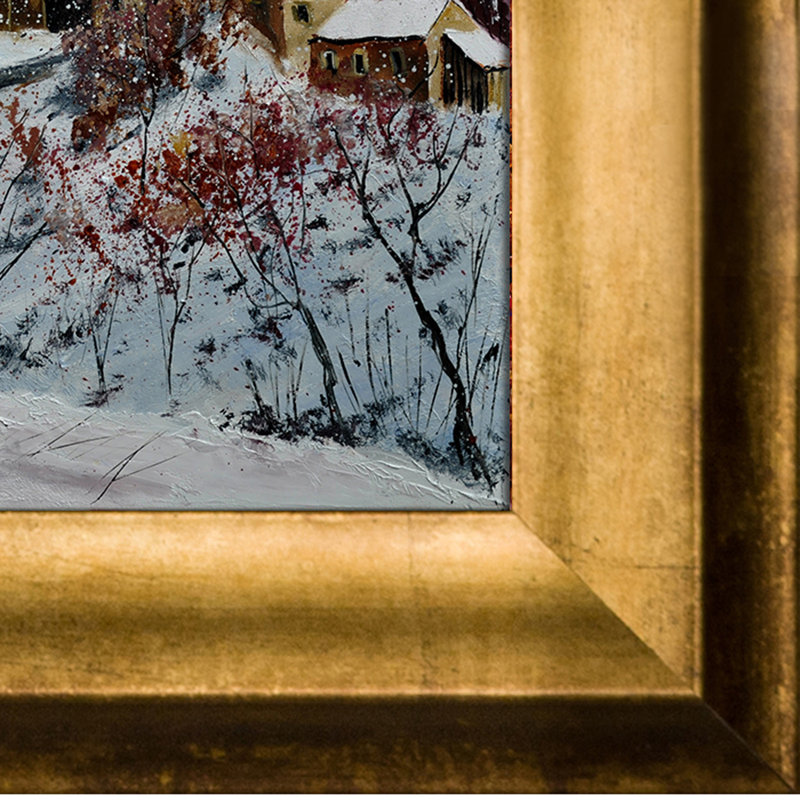 «Snow in Houroy 67» par Pol Ledent - Reproduction d'art sur toile encadrée