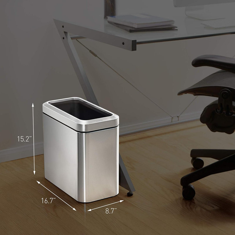 Poubelle de bureau 25 gallons à couvercle ouvert mince 6,6 gallons de qualité commerciale