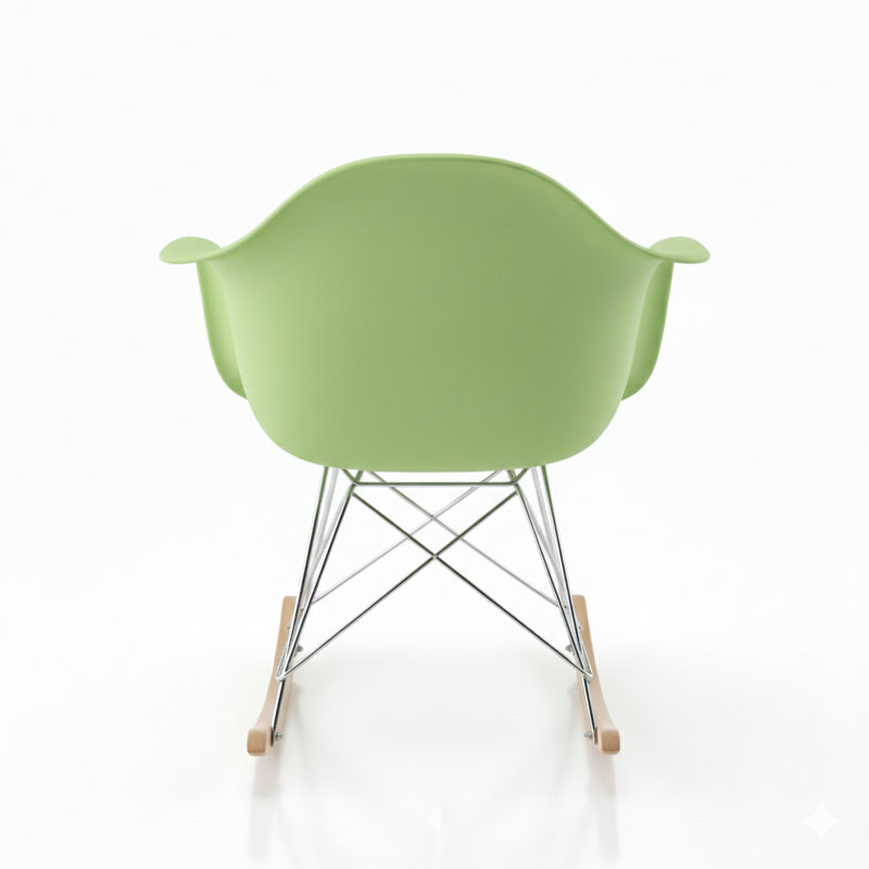 Chaise berçante en plastique Matias, Vert