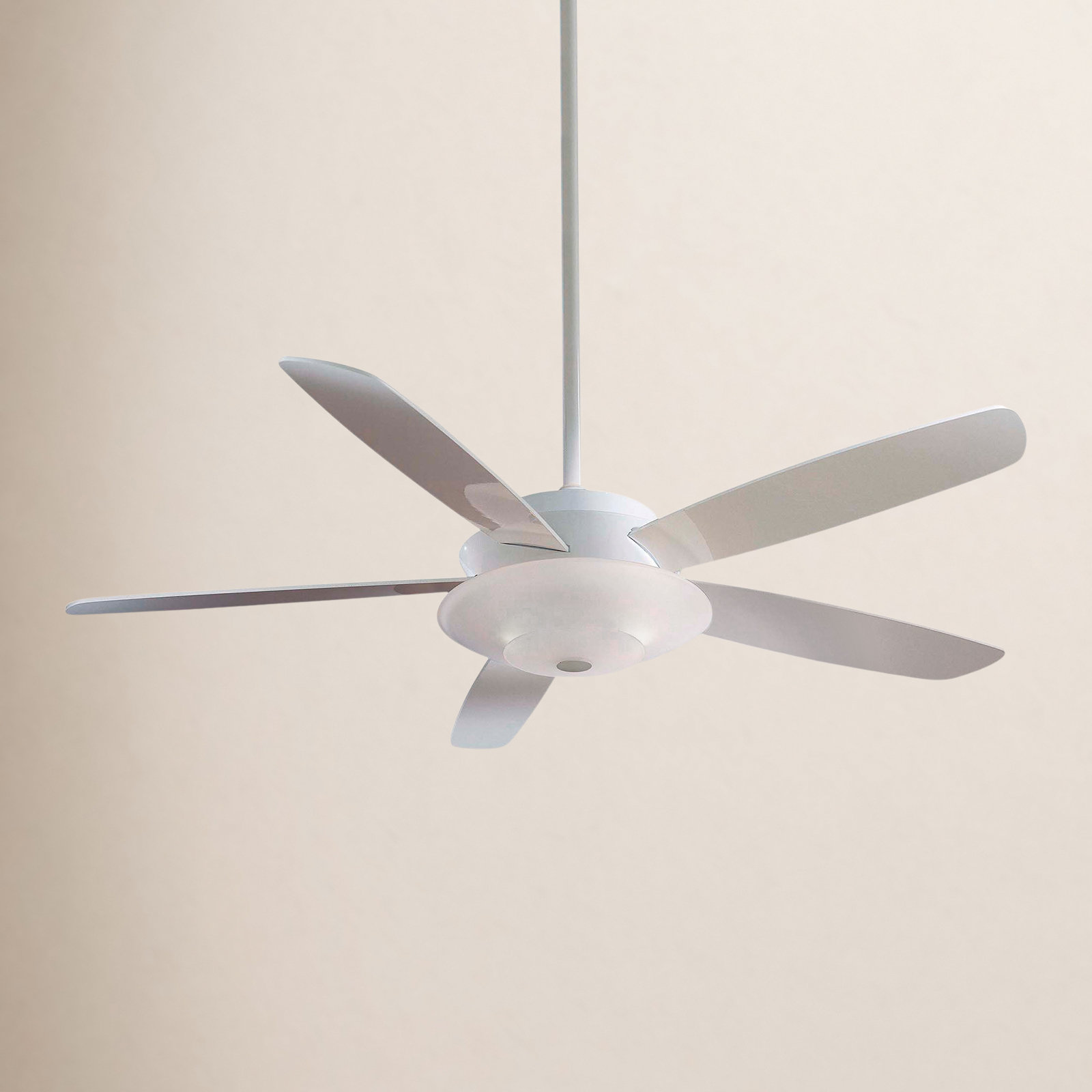 Sundowner 54" Ceiling Fan, White with White Blades