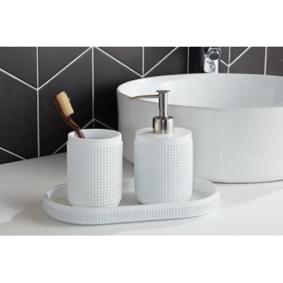 Milano 3 pc bathroom accessory set