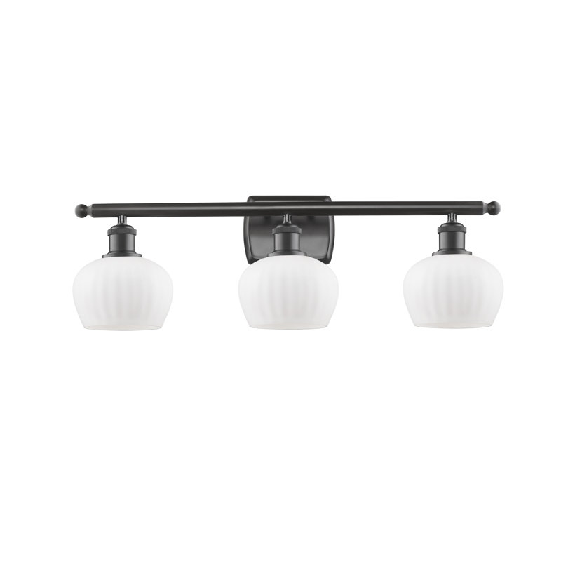Éclairage de salle de bain à intensité variable 3 lumières Patrina, Ampoule incandescente rétro de 60 watts, Bronze huilé