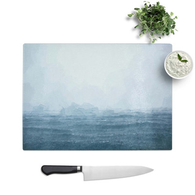 Tempered Glass Ocean Rain in Cambodia Chopping Board