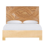 Swirl Rattan Queen Standard Bed, Natural