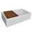 Whitehaus front apron single bowl fireclay kitchen sinks with walnut wood cutting board and stainless steel grid-93071597