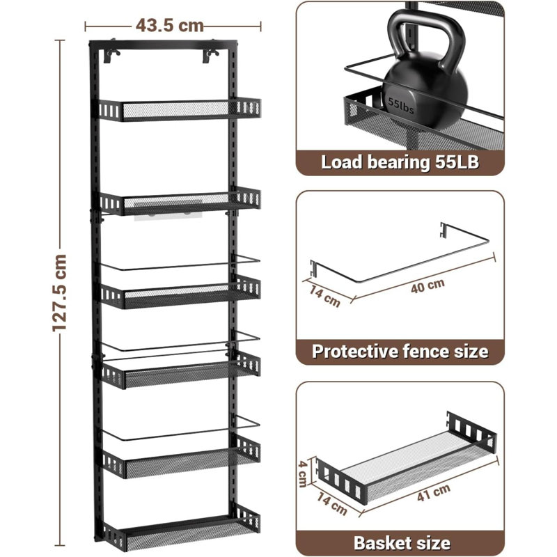 Metal Wall Organizer with Wall Baskets