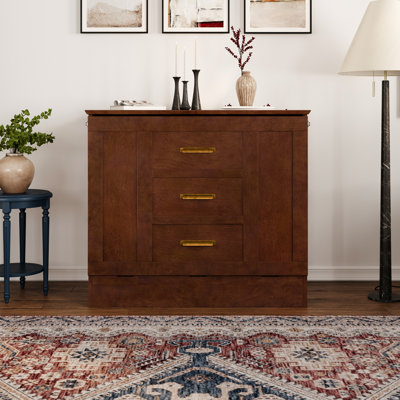  Charleston Wood Murphy Bed Chest with 6" Mattress