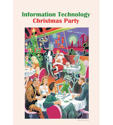 « christmas party » par wilbur pierce, affiche rétro