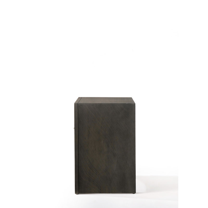 Table de chevet polyvalente en chêne gris avec tiroirs et plateau pratique pour la chambre à coucher, Gris