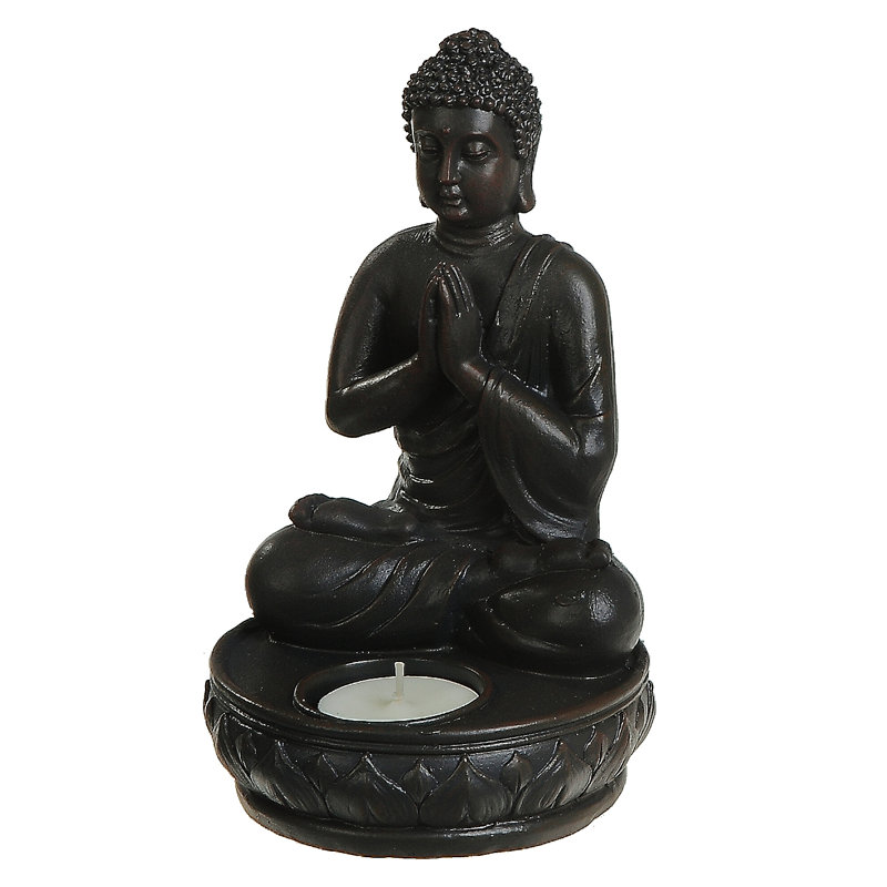 Porte-photophore en plastique bouddha
