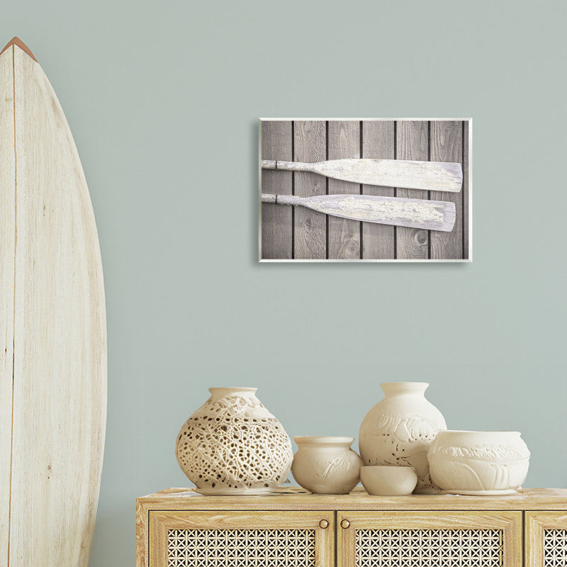 "Rustic Oars pair", art mural sur bois par Aaron Matheson, H 13 po x l 19 po