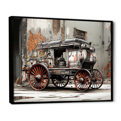 Chariot de transport rétro Street Art