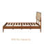 Lit plateforme en bois massif avec tête de lit et lattes silencieuses NTC Lupin, style Mid-Century moderne, capacité de poids de 1000 lb, assemblage sans effort, grand - noyer foncé-420508058-425854246
