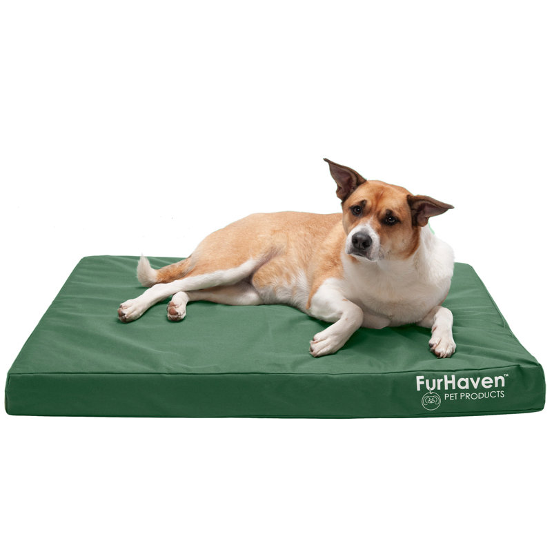 Large Forest Green Orthopedic Cooling Gel Outdoor Dog Bed
