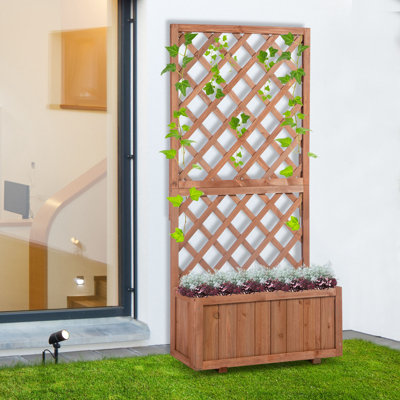 149.5cm H Wood Lattice Panel Trellis