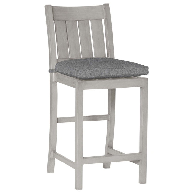 Tabouret de comptoir d'extérieur club 24 po, Pas de soudure, Verona brume, Huître
