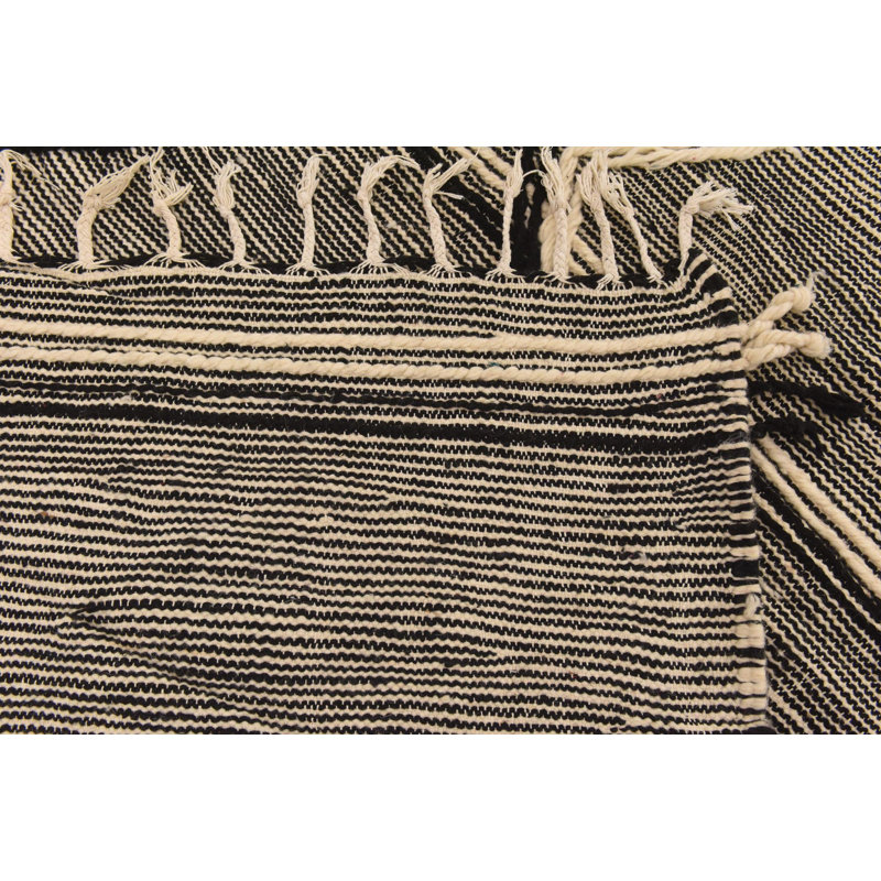 Tapis noir et blanc Nathaniel
