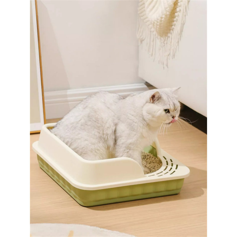 Fionbharr Plastic Self-Cleaning Litter Box, Green