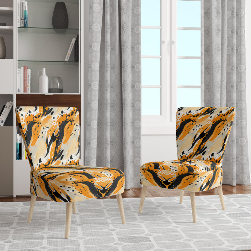Multicolor Artistic Expression II - Chaise d'appoint rembourrée moderne et contemporaine