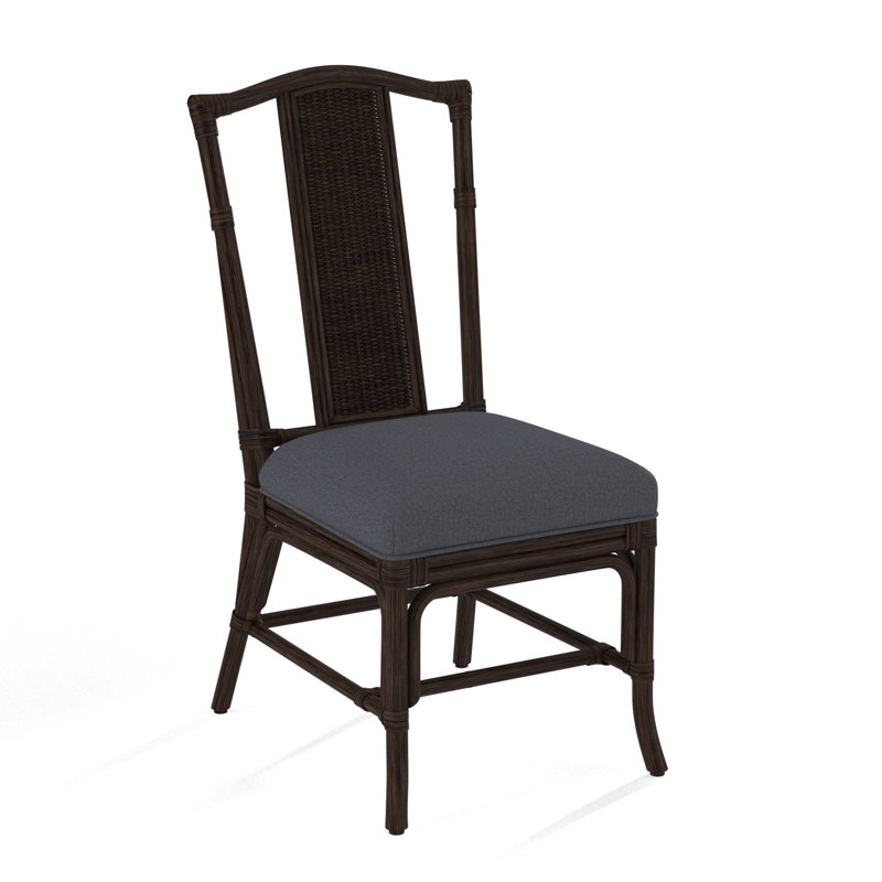 Drury Lane Slat Back Side Dining Chair, Black, Snow Crypton Performance; 0884-91