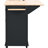 Kitchen Island With Electrical Socket & Foldable Leaf. Black. Wine Holder, Side Storage. Easy To Maintain Connection Expandable Shelf, Compartment, Modern Look-568209045-568209041