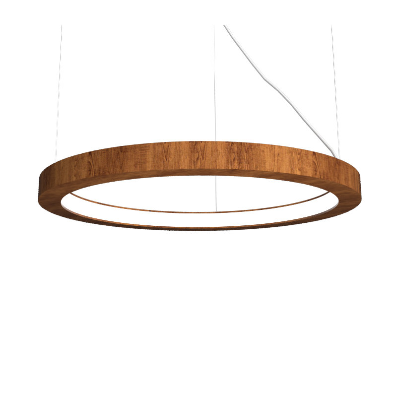 Luminaire suspendu à cadre DEL, Imbuia, H 1,17 po x l 27,3 po x P 27,3 po