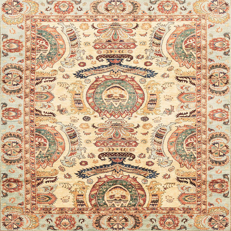 Abstract Indoor Rug, Square 6'