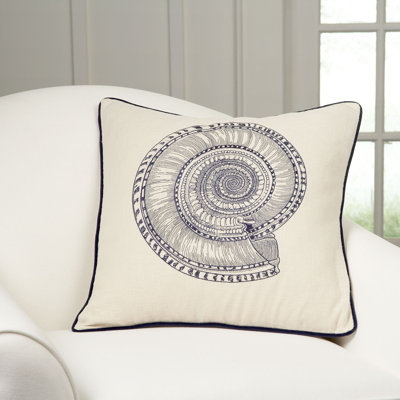 Embroidered Pillows - Nautilus Throw Pillow