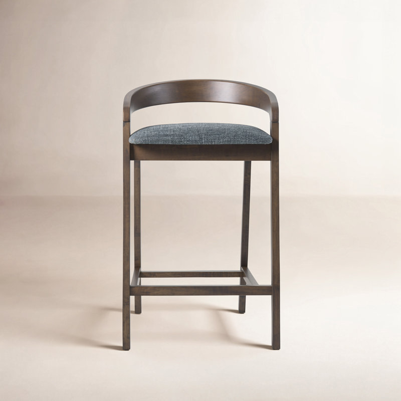 Piera Upholstered 27.36'' Counter Stool, Wenge