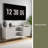 Modern Living Room Tv Stand For 60 - 69 Inches, Dual Wave Design Doors, Central Open Shelf Decor, Movable Shelf, White Cabinet With Gold Trim Inches Shaped Display Books And Devices, Adjustable