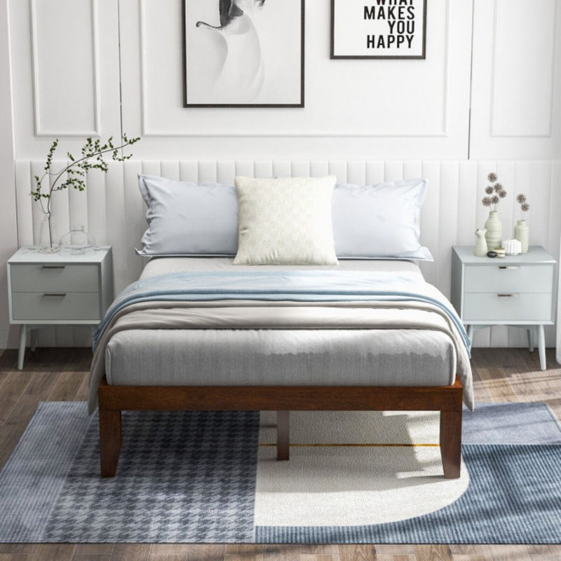 Idom 14'' Platform Bed, Full, Coffee