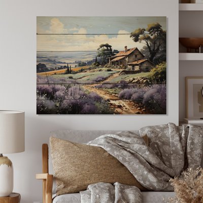 French Misty Morning In Provence II sur impression sur bois