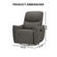 Fauteuil pivotant inclinable recouvert de tissu gris foncé avec ports USB-666942018