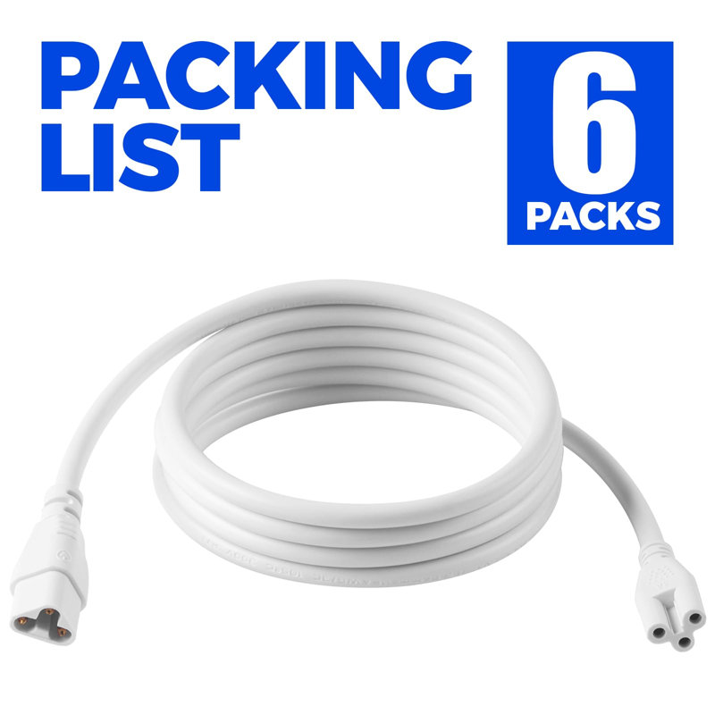 Barrina Gm59, seulement pour les produits Barrina avec cordons de la série Gm, câble d'extension mâle et femelle, 5 pi, 6 paquets