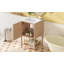 Ensemble de meuble-lavabo sur pied 20 po avec lavabo en céramique, ensemble de meuble-lavabo simple autoportant avec porte à fermeture douce, style français.
