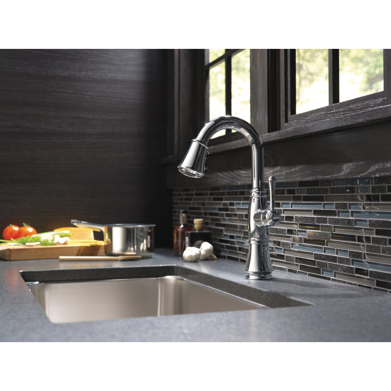 Cassidy Bar Faucet with Pull Down Sprayer, Chrome