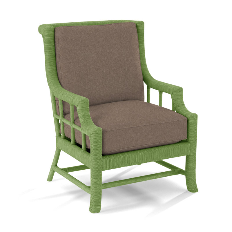 Fauteuil Lafayette, Champignon, Bleu géométrique 0425-63