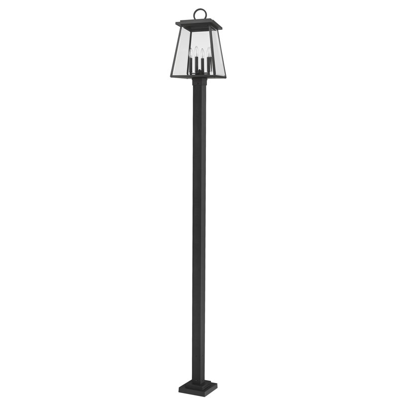 Lampadaire noir 1 lumière H 115,75 po (double)