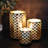 Bronze Set of 3 Metal Hurricane Candle Lanterns