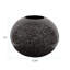 Chiseled Texture Black Iron Globe Vase, Large-1263952617