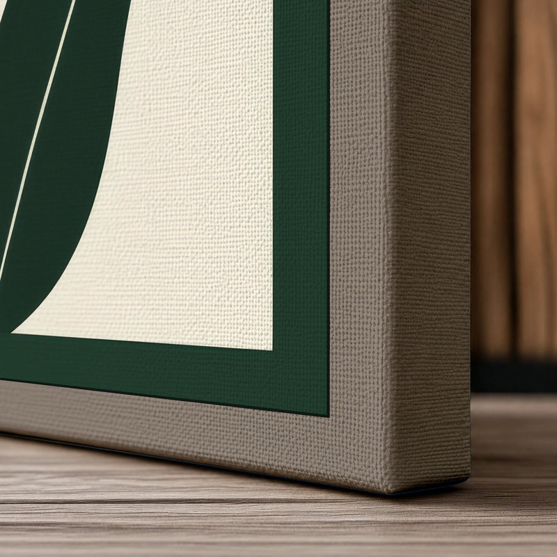 Bloom Mid-Century - Wrapped Canvas, 30x20 - 76.2 x 50.8 cm, Taupe Border