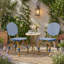 Chaises de bistro françaises sans accoudoirs en aluminium
