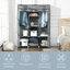 Chittening Fabric Wardrobe with 8 Shelves-2075080975