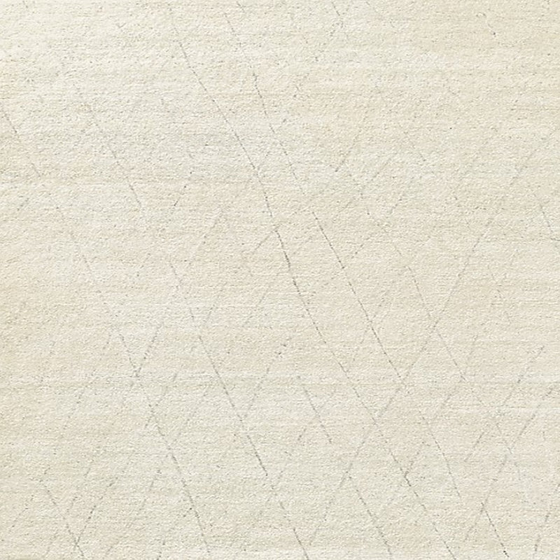 Tapis beige à motif géométrique Lowman, Carré 8 pi