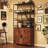 70.8" Bar Cabinet With Goblet Holder 5 Tier Bakers Rack With Cabinet Large Baker Rack