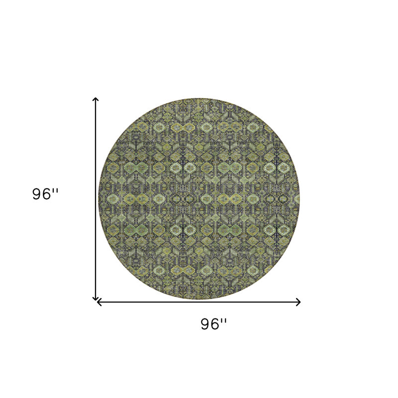Tapis d'intérieur rond 8 po